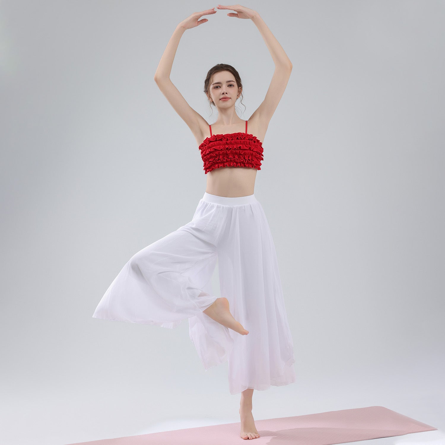 Dunhuang Flying Goddess temperament thin lace flowing chiffon set
