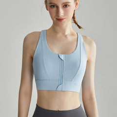 Front zip sports tank top