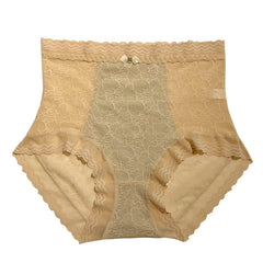 Tummy tucks and hip lifts lace cotton high-waisted seamless briefs