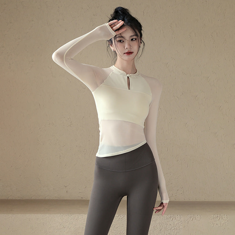 Slim-Fit Mesh Long Sleeve
