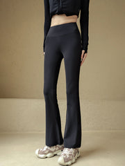 High elastic lycra butt lift flared pants