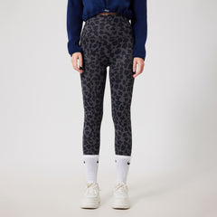 Plush seamless nude warm high-waisted hip-lifting leopard print pants