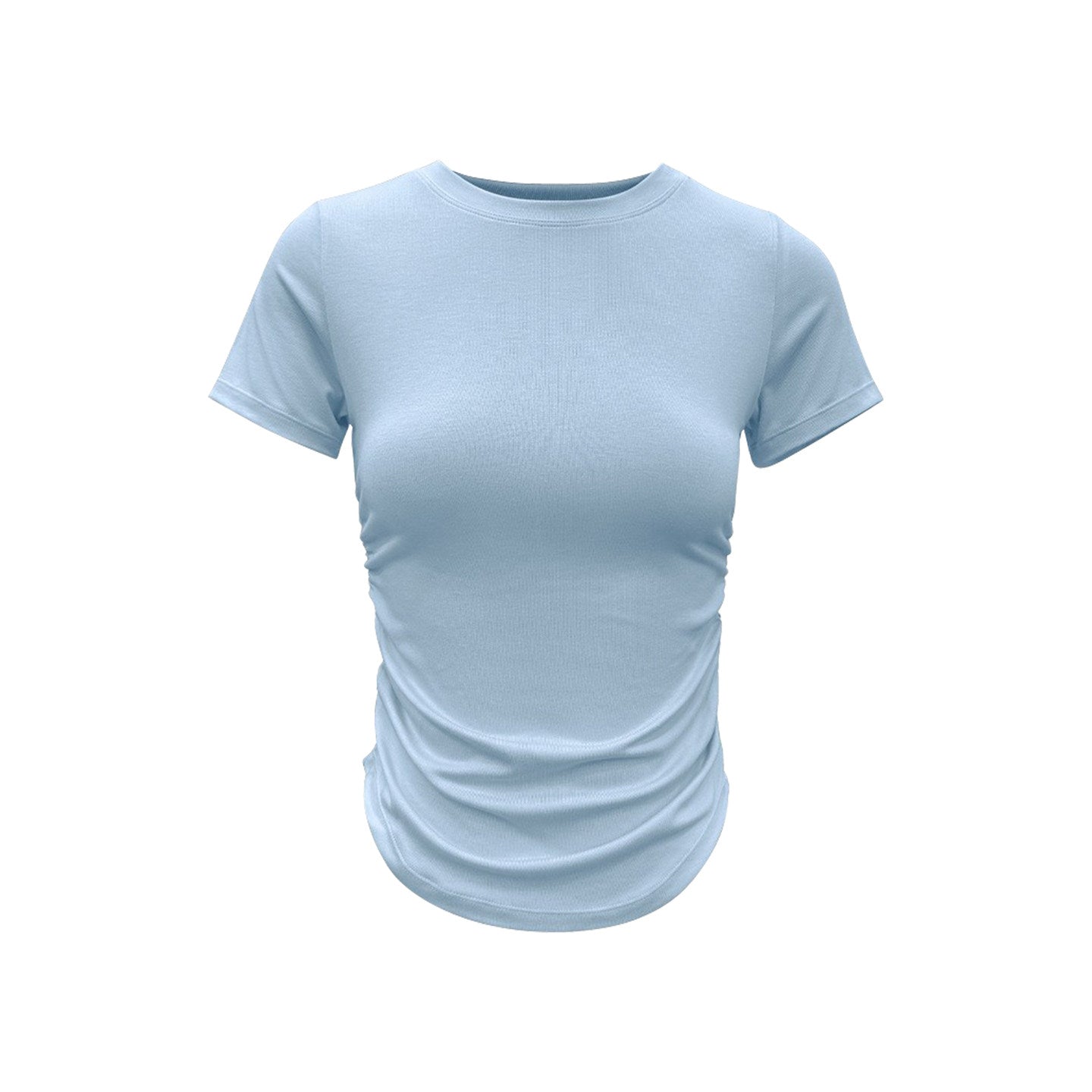 Summer tight high-lift pleated quick-drying short-sleeved T-shirt