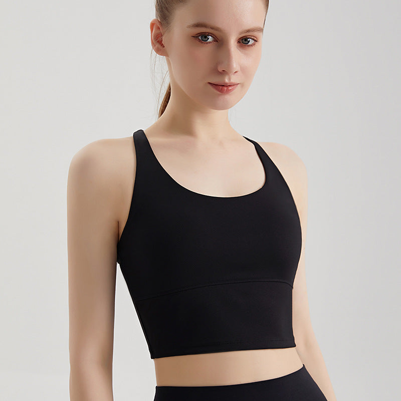 Cross back sports tank top