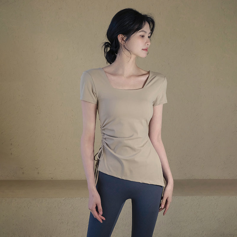 Drawstring Short Sleeve With Pads