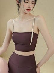 Thin strap fitness bra