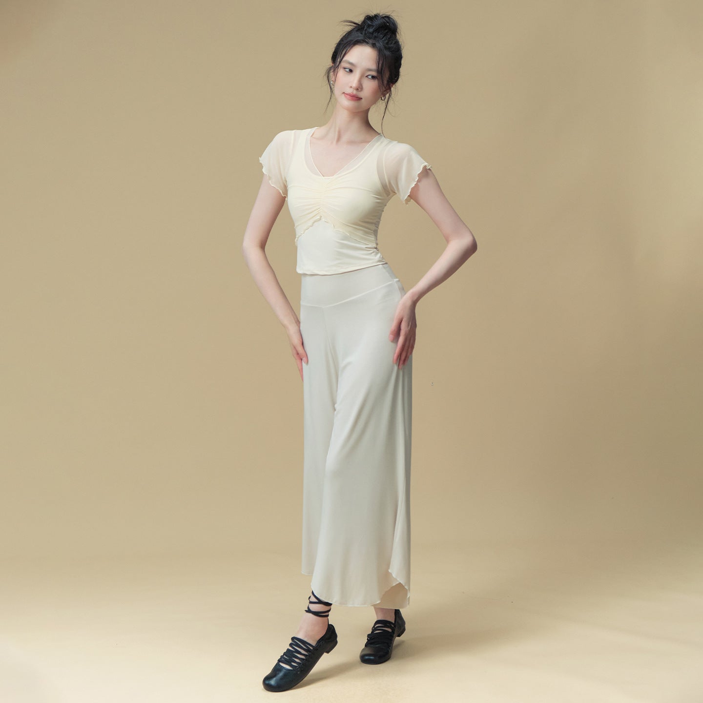 New loose drape wide-leg pants