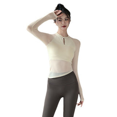 Slim-Fit Mesh Long Sleeve