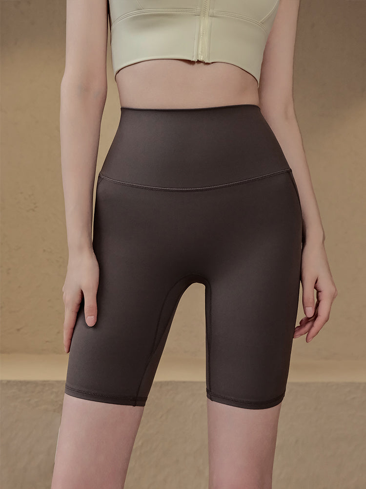 Tight high-waisted shorts