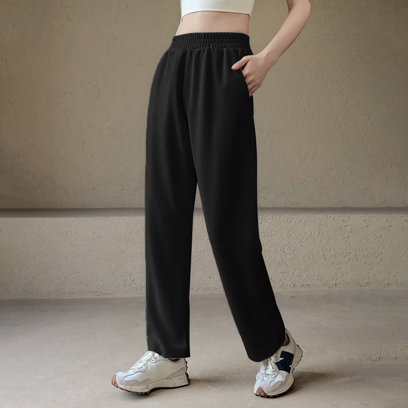Loose high-waisted casual trousers