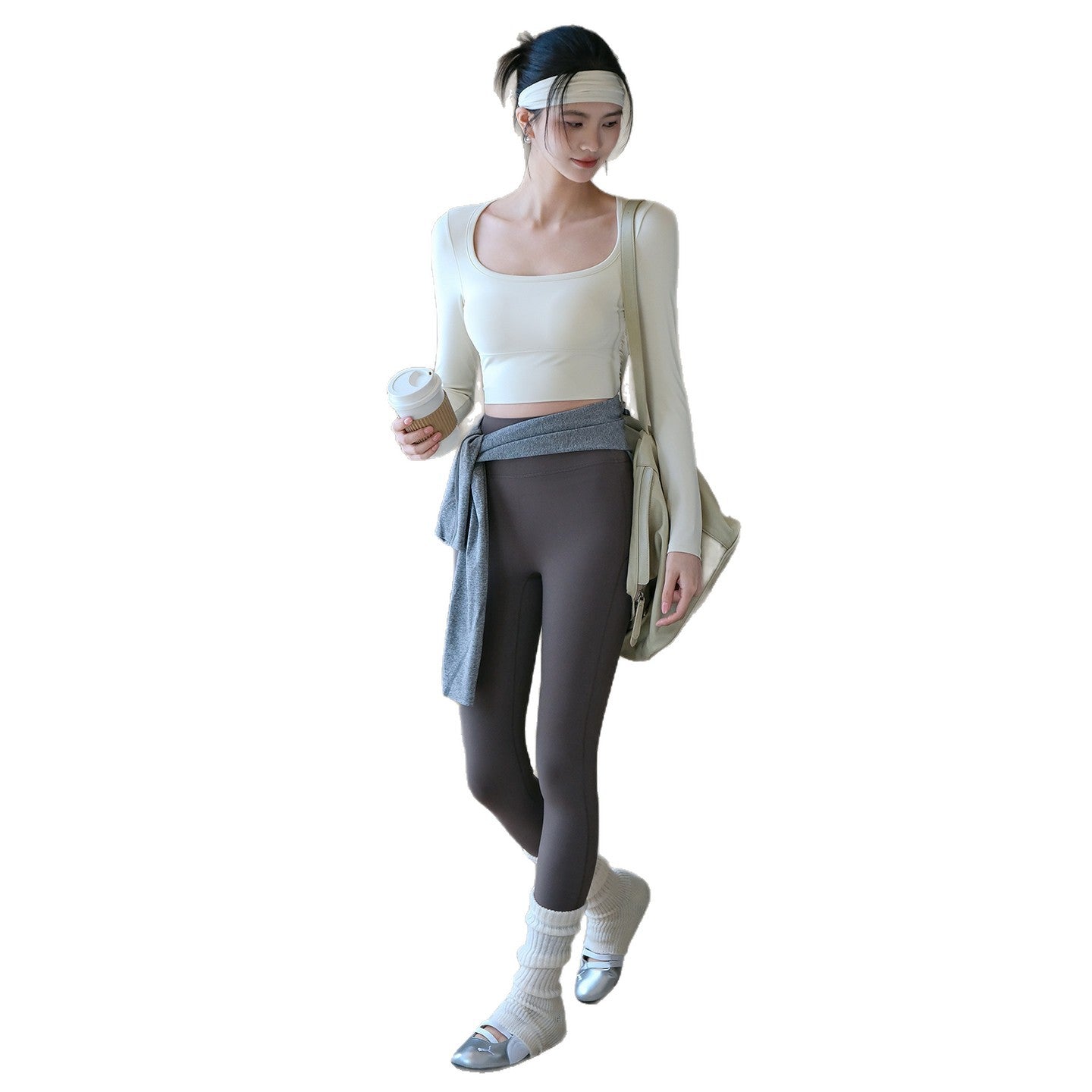 With chest pad, Yoga mesh beautiful back and long sleeves