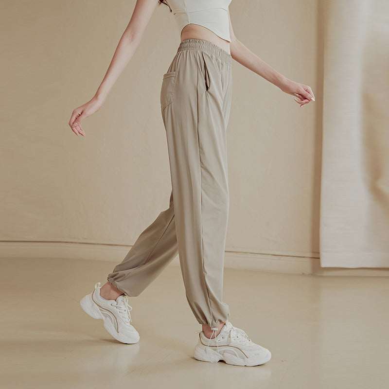 Loose drape, Quick-drying high-waisted yoga pants
