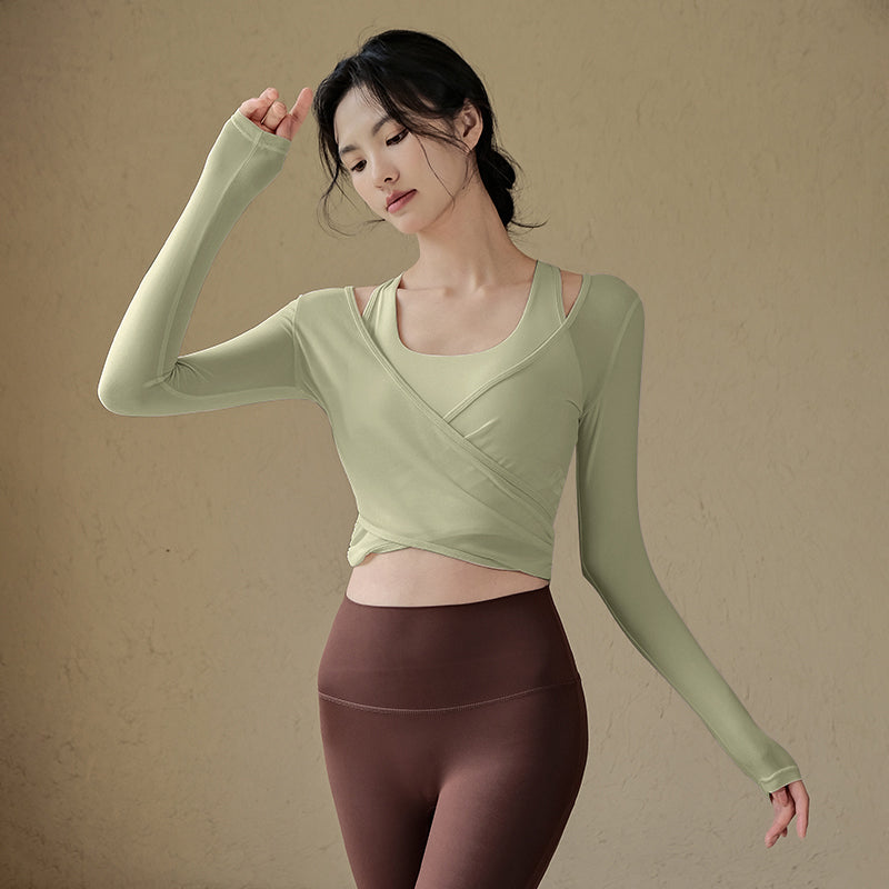 High-end temperament professional yoga long-sleeved cover-up