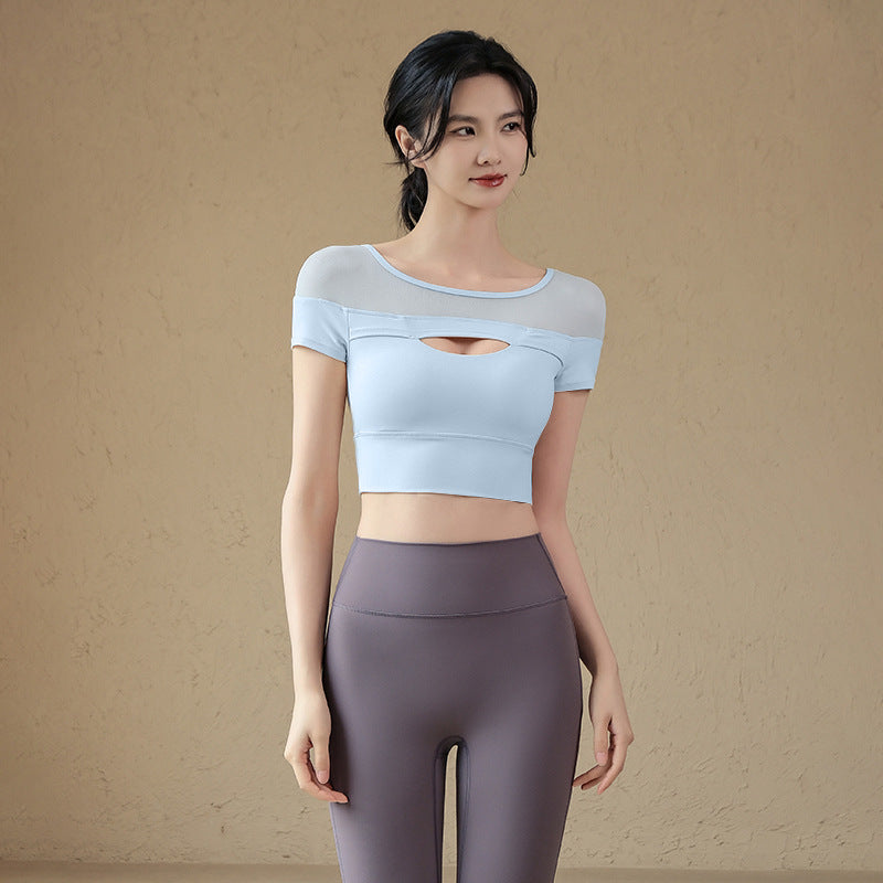 Padded slim-fit short sleeve t-shirt
