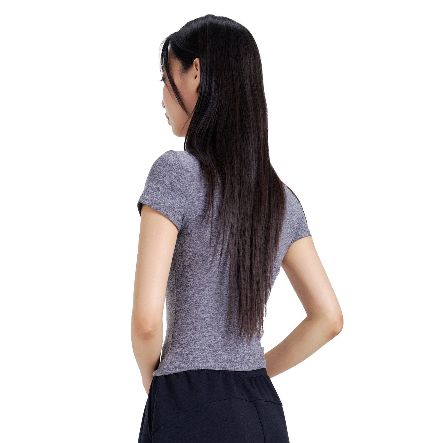 Slim height and sports short sleeves