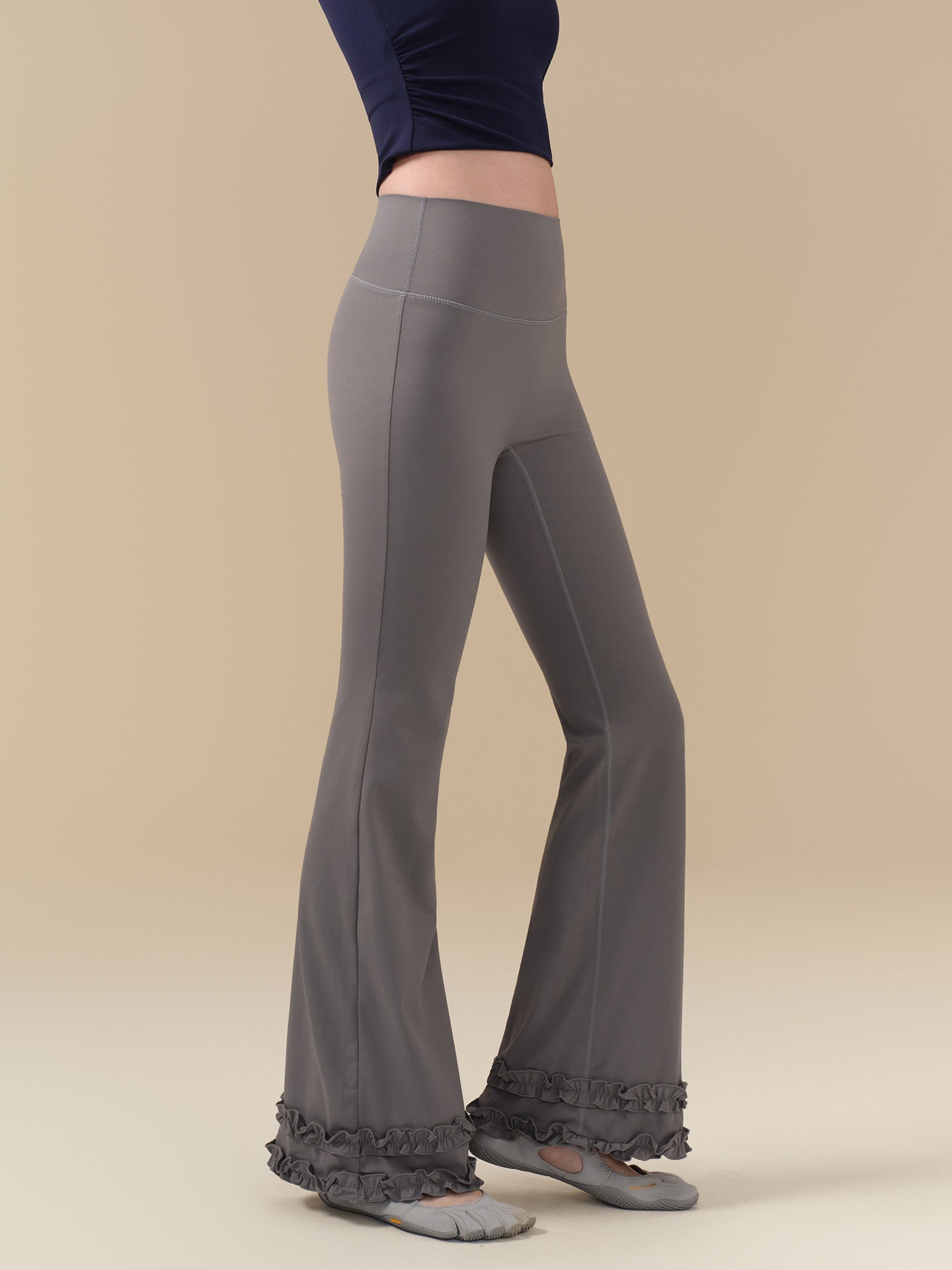High-elastic nude slimming high-waisted bell-bottoms