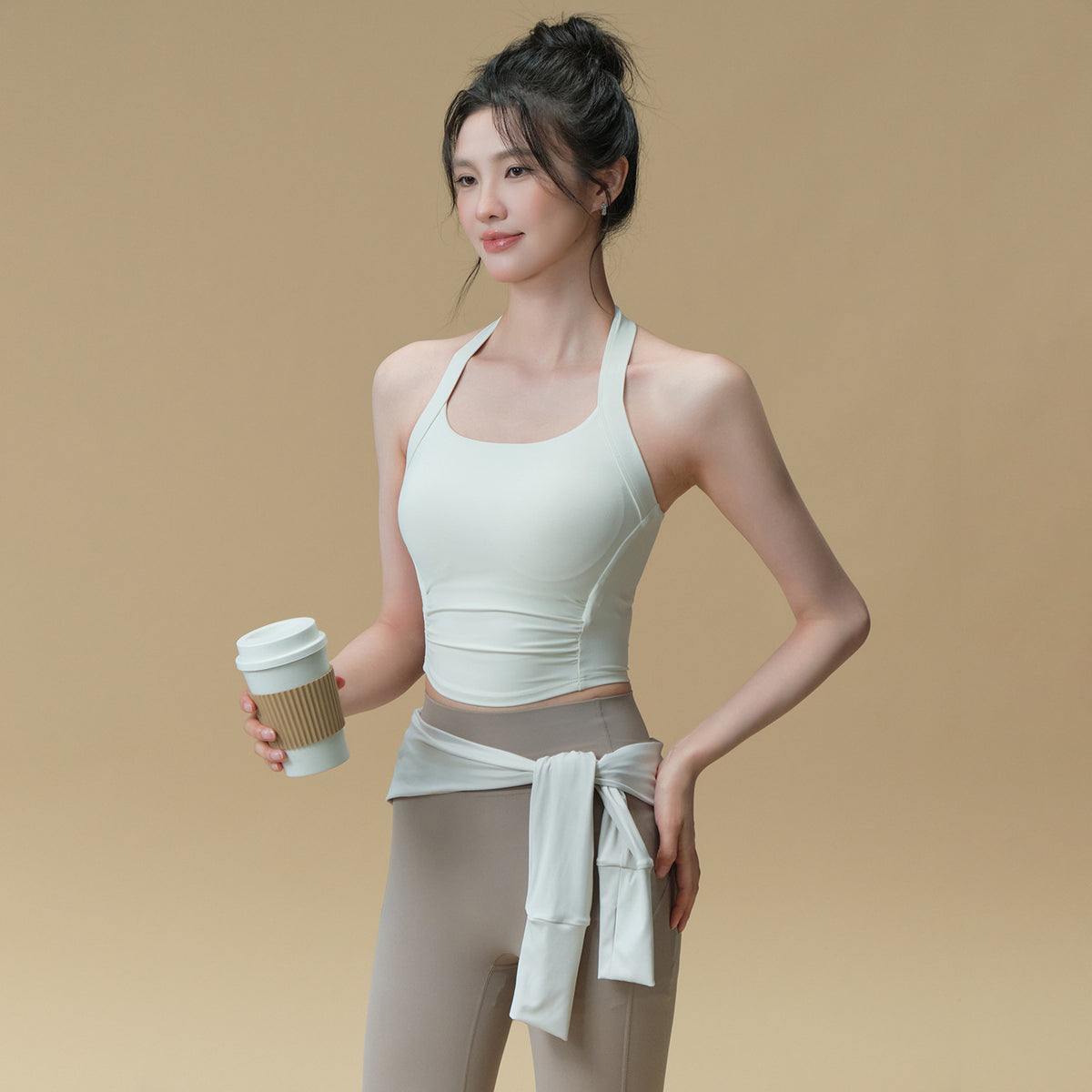 All-in-one sports vest running fitness bra