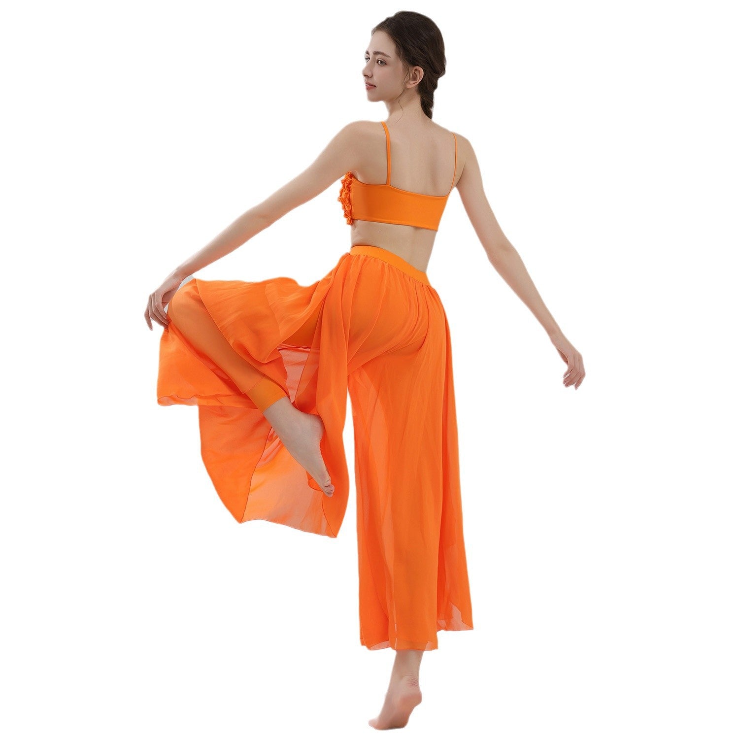Dunhuang Flying Goddess temperament thin lace flowing chiffon set