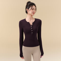 Slim and skin-friendly Pilates long sleeves