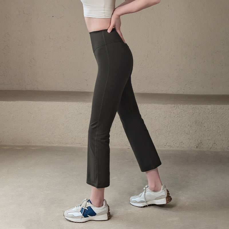 Cropped straight-leg high-rise peach hip lifts
