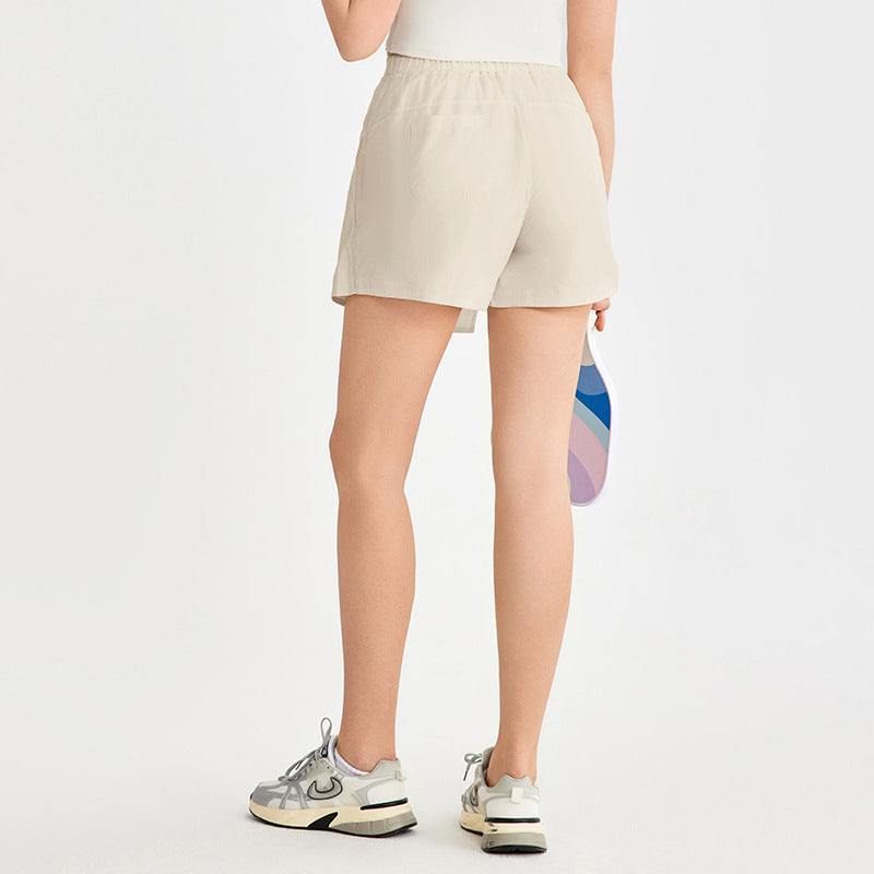 High-waisted slit A-line women's anti-walking stitching tennis culottes