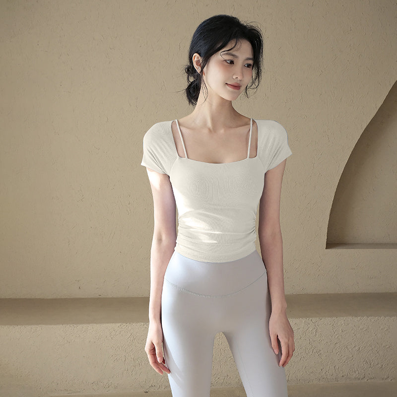 Fake Two-Piece Short Sleeve
