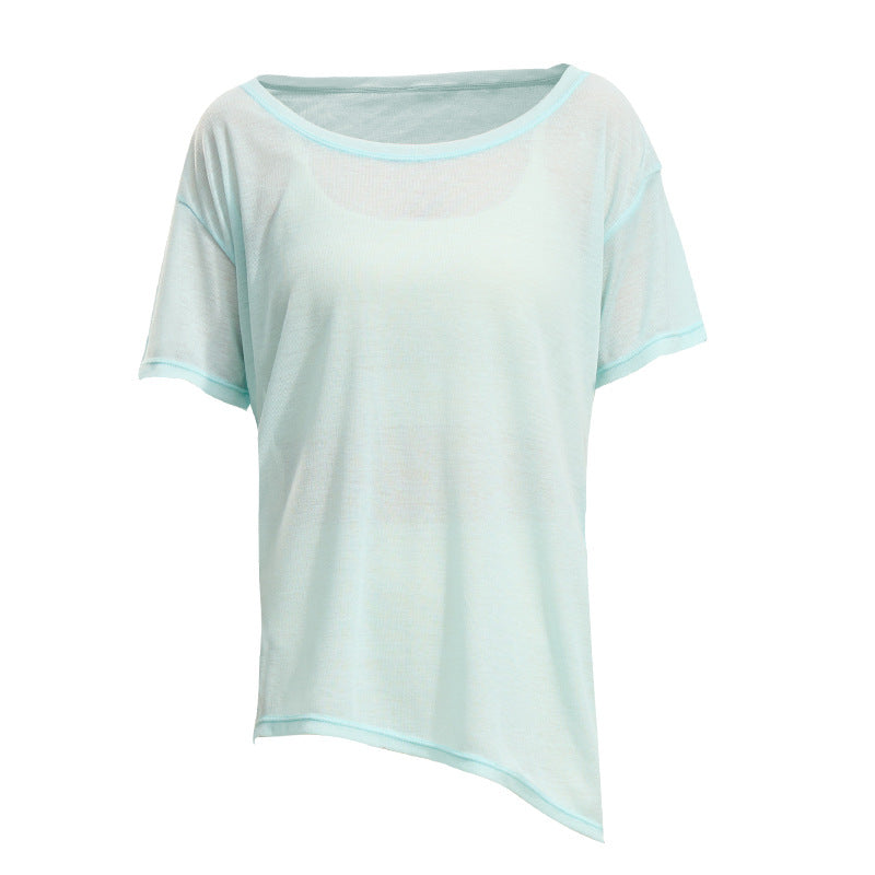 Loose cool sunscreen quick-drying clothing with side slits