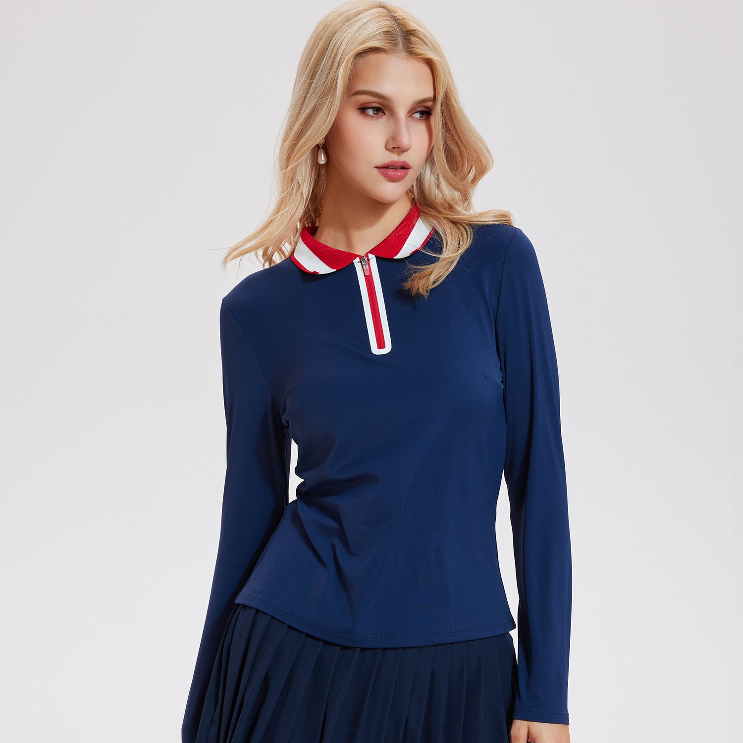 Lapel quick-drying badminton golf long sleeves