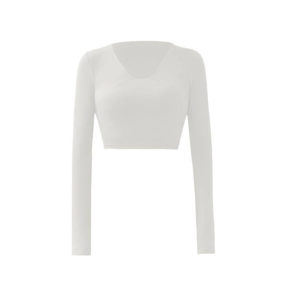 Long-Sleeve Yoga Top with Built-In Bra