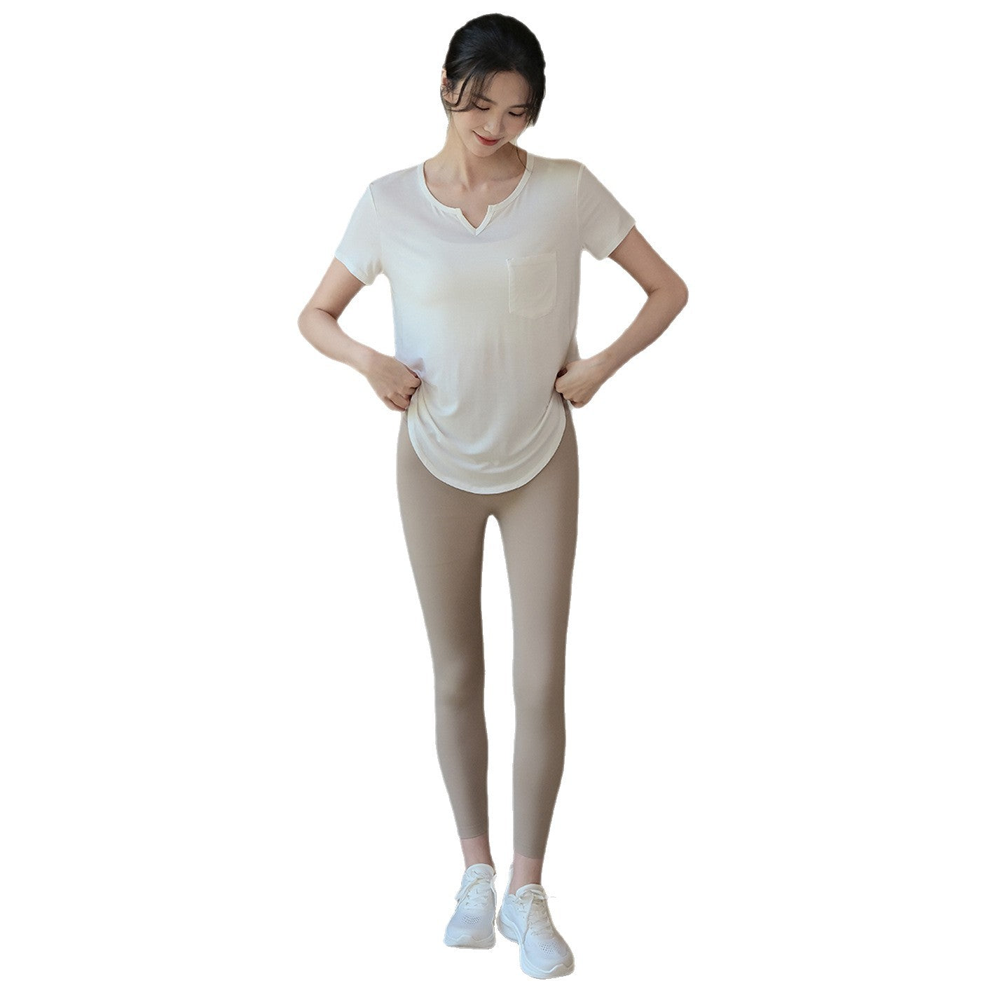 Loose, Light, Breathable sports blouse with short sleeves