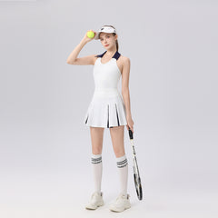 Contrast patchwork bra skirt golf tennis badminton set