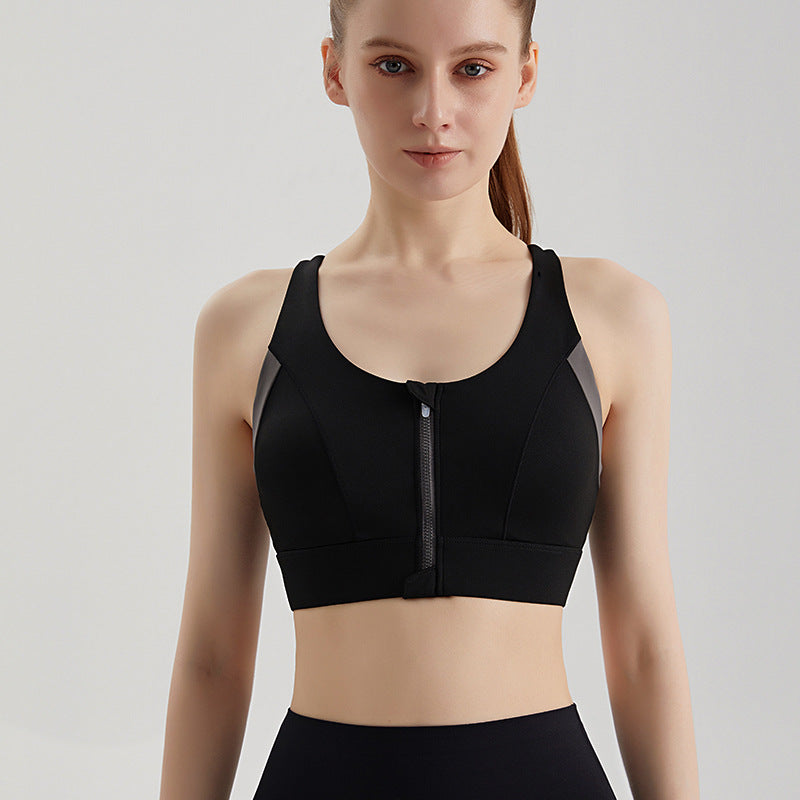 Zip-front tank with cups