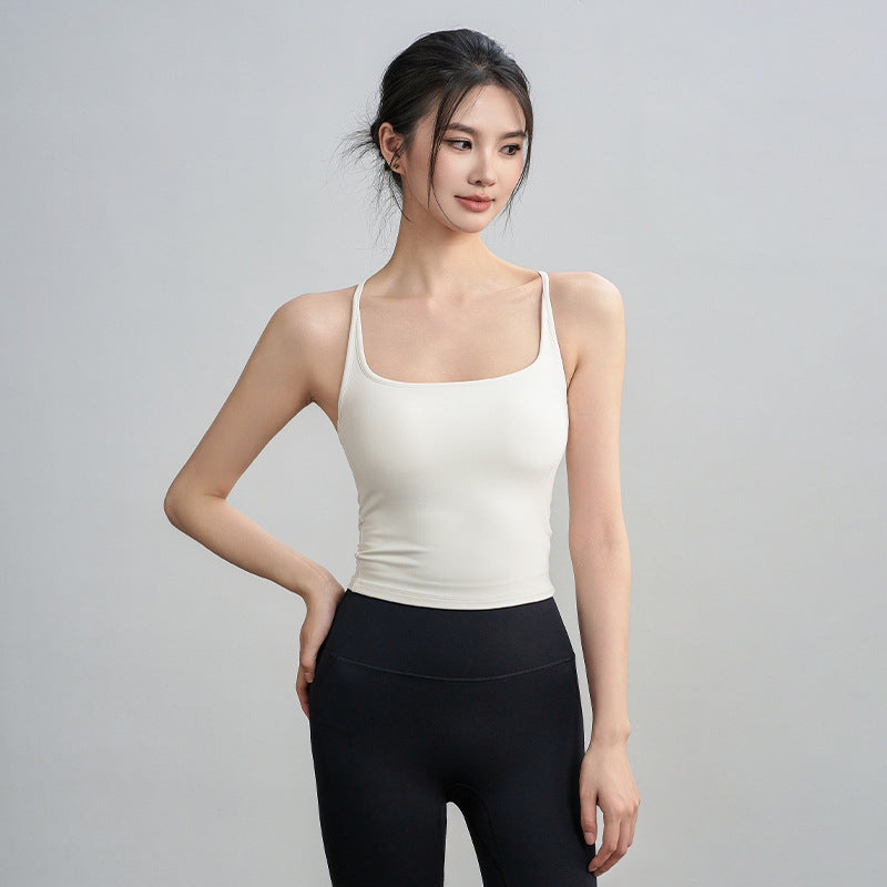 All-in-one shock-resistant gathered running sports fitness bra