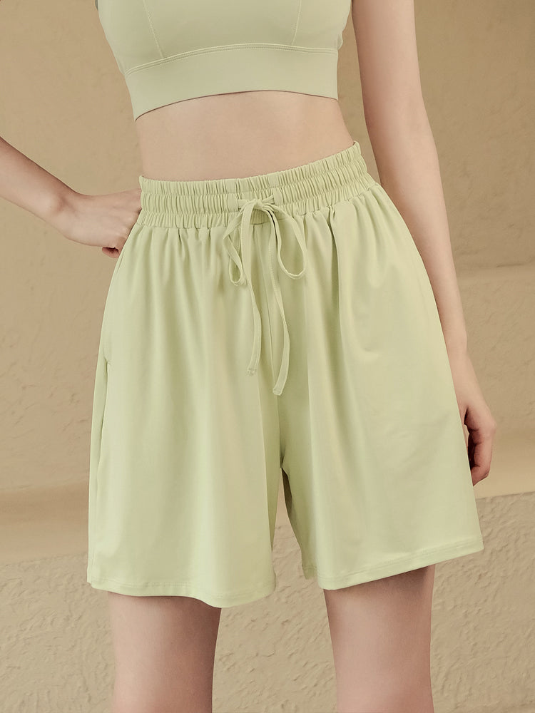 Loose ice silk cool-feeling trousers