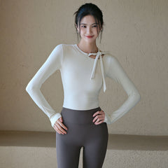 High-end slimming with chest pad and long-sleeved fitness training outfit