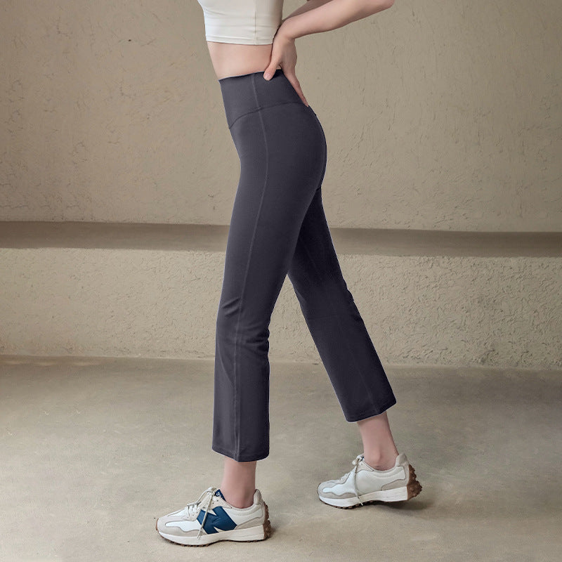 Cropped straight-leg high-rise peach hip lifts