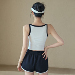 Contrasting shock-resistant bra