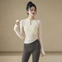 Slim-Fit Mesh Long Sleeve