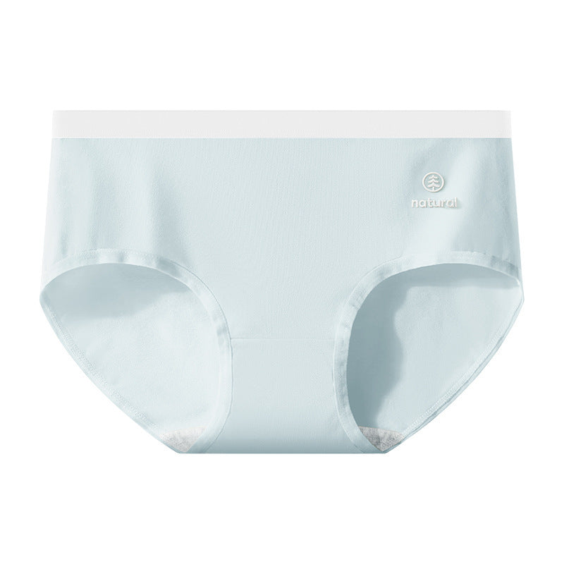 7A antibacterial simple solid color mid-rise cotton girls' underwear
