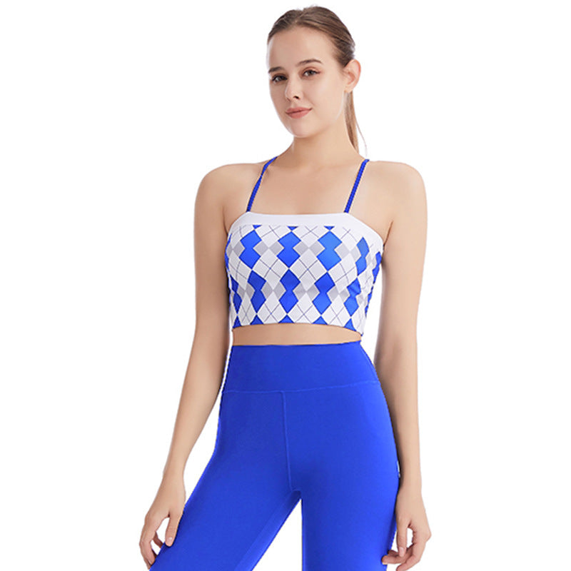 Printed one-piece sports bra