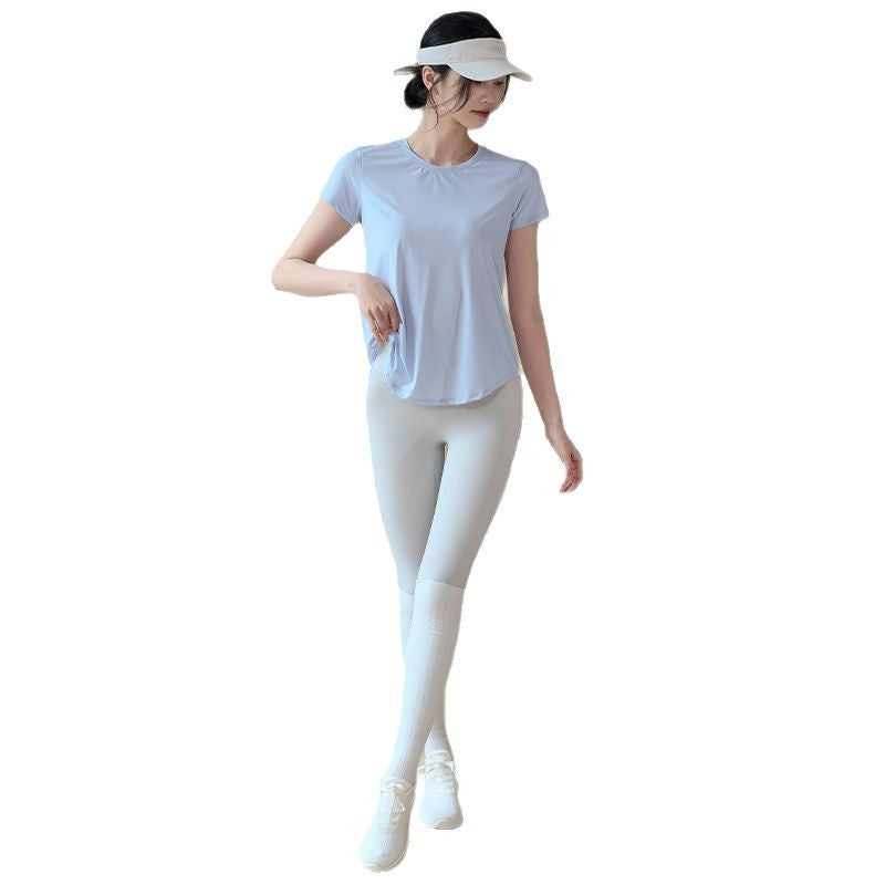 Loose, Casual, Breathable, Thin wear over sports and fitness tops with short sleeves