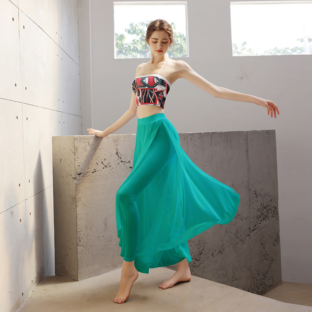 Dunhuang Flying Goddess mesh print vest loose thin and elegant suit