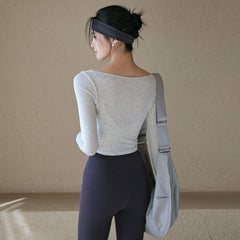 Slim short Pilates training fitness long sleeves