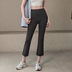 Cropped straight-leg high-rise peach hip lifts