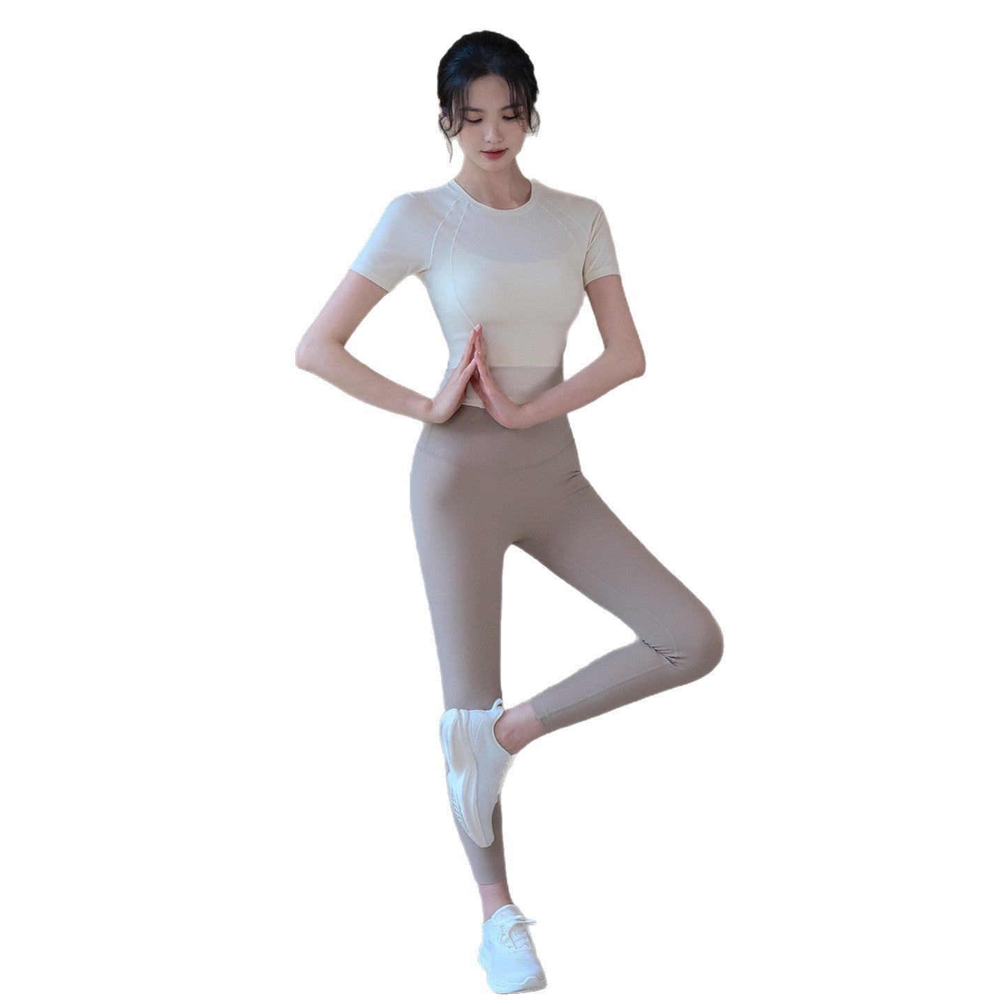 High elastic, Lightweight, Comfortable, Breathable, Pilates, Fitness, Running, Sports short sleeves