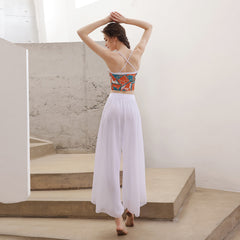 Dunhuang Flying Goddess mesh print vest loose thin and elegant suit