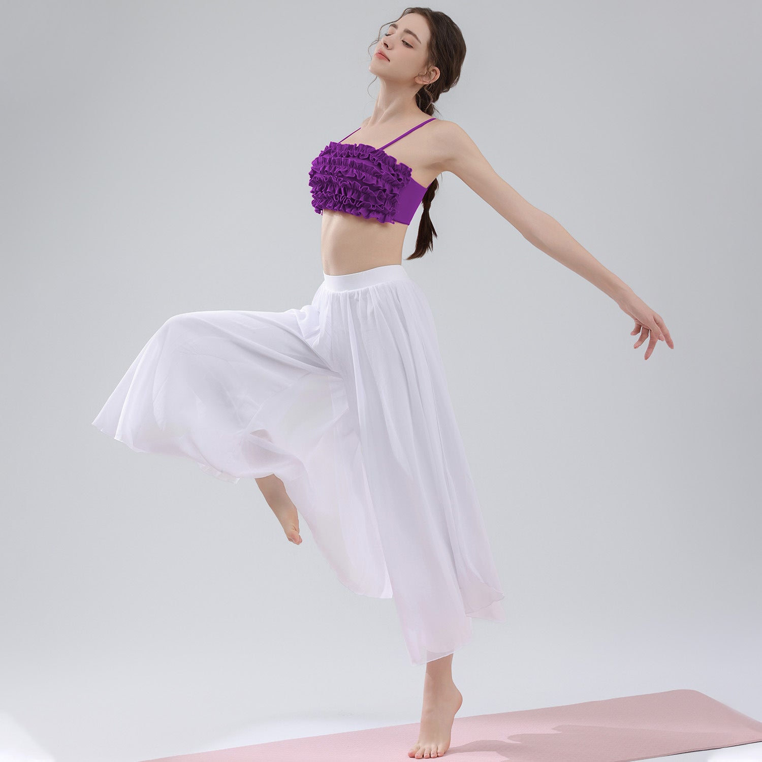 Dunhuang Flying Goddess temperament thin lace flowing chiffon set