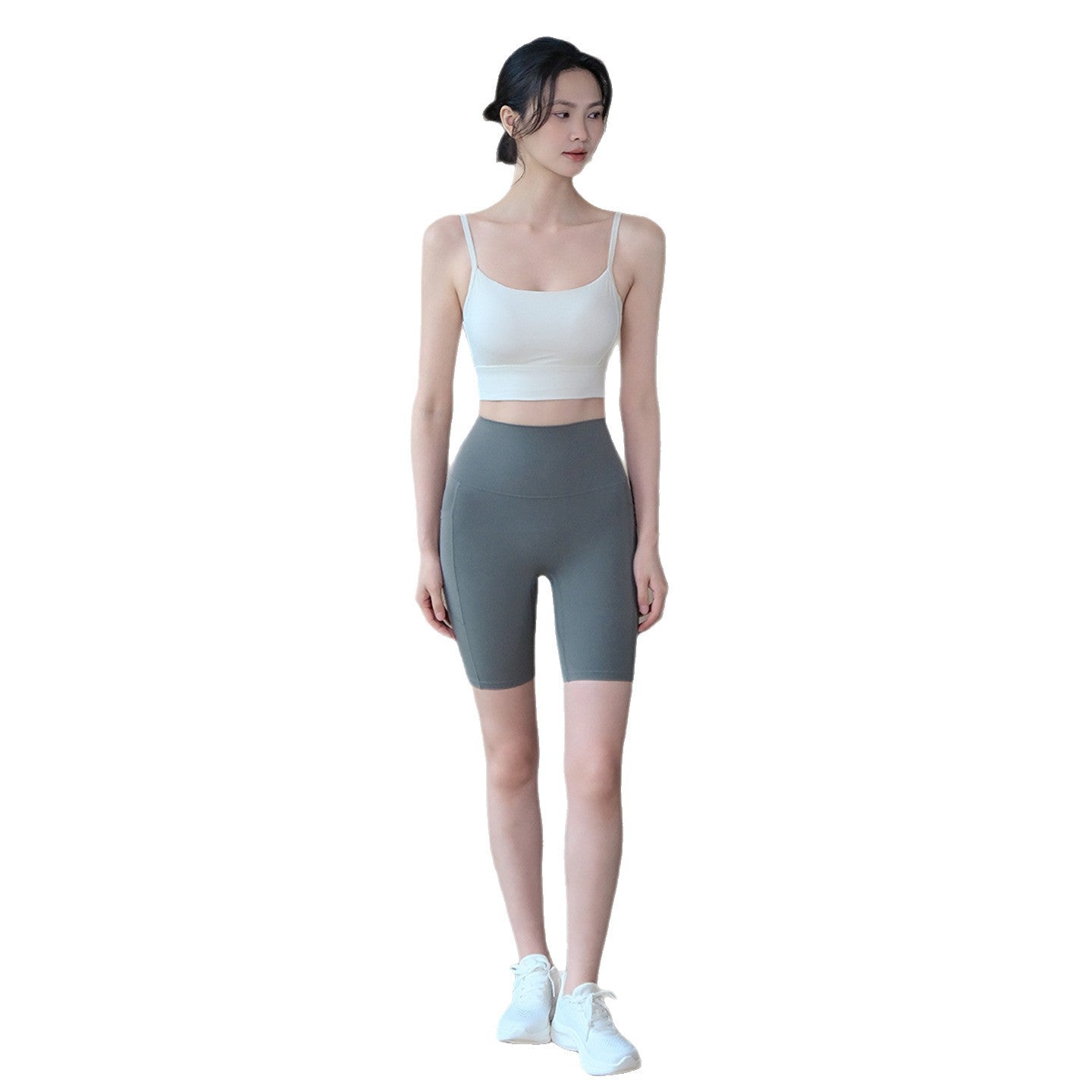 High-waisted, Hip-lifting, Skinny, Breathable, Running, Fitness, Cycling, Sports quad pants