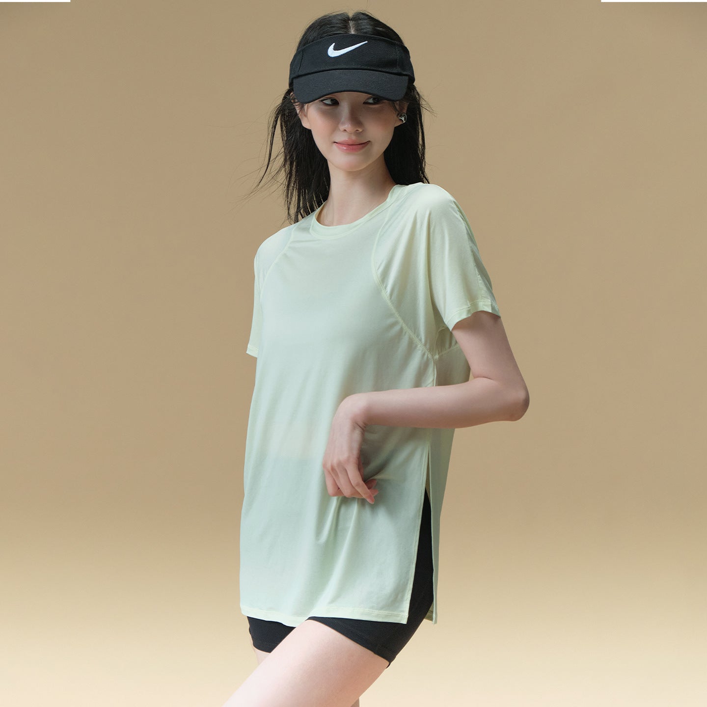 New loose yoga short-sleeved cover-up