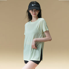 New loose yoga short-sleeved cover-up